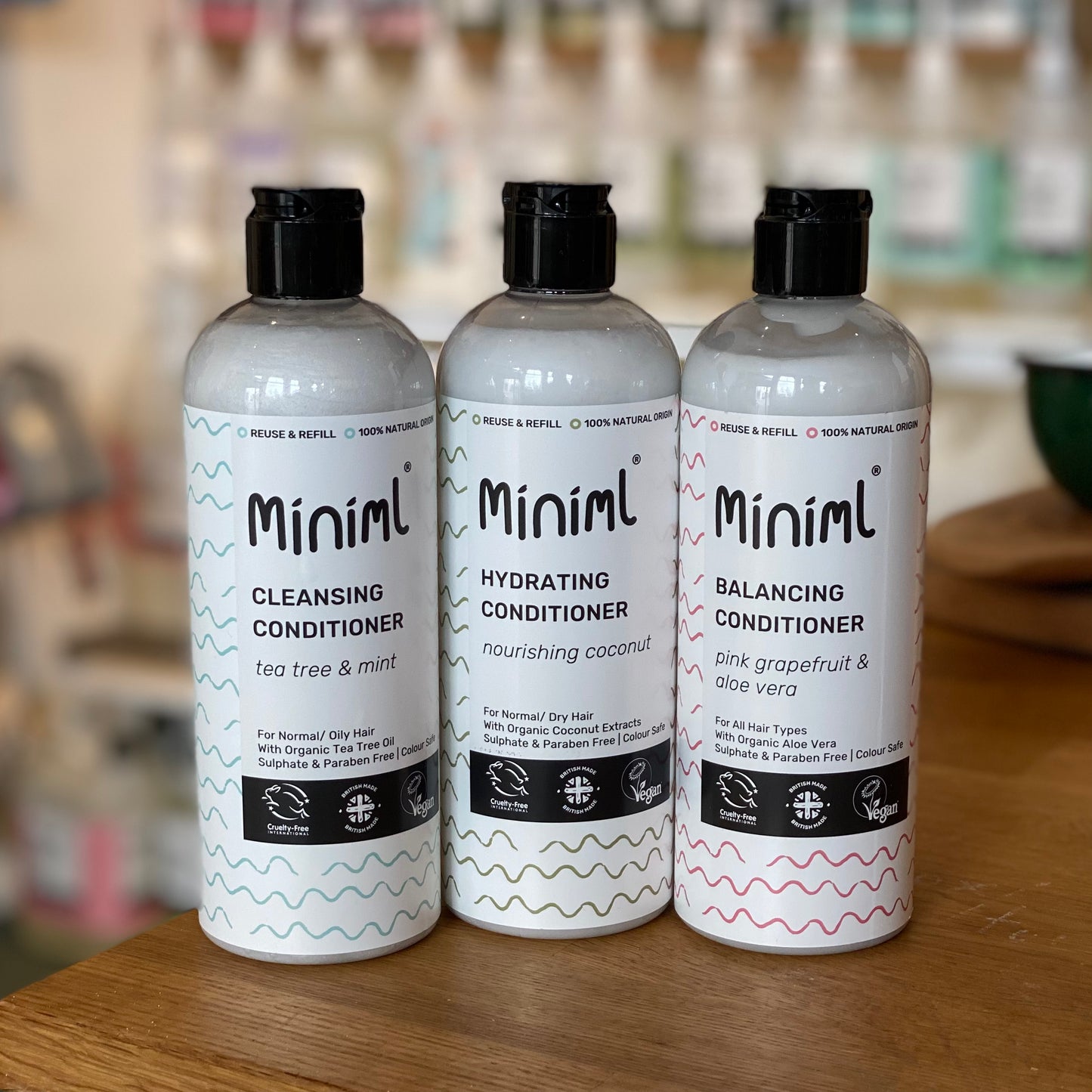 READY FILLED Hair Conditioner in Glass bottle 500ml by Miniml