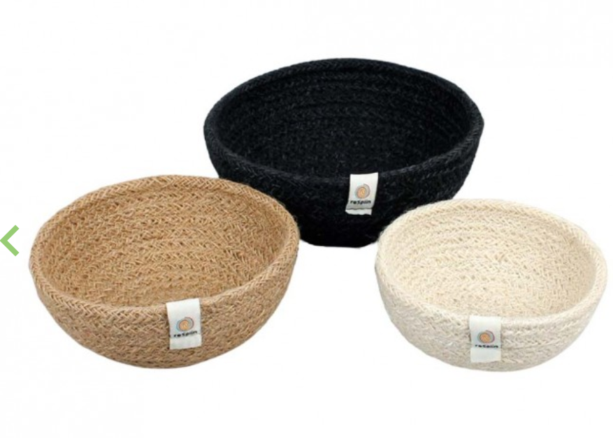 Jute Mini Bowl Set