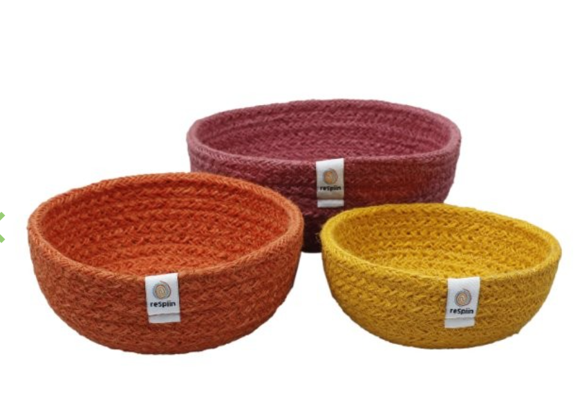 Jute Mini Bowl Set