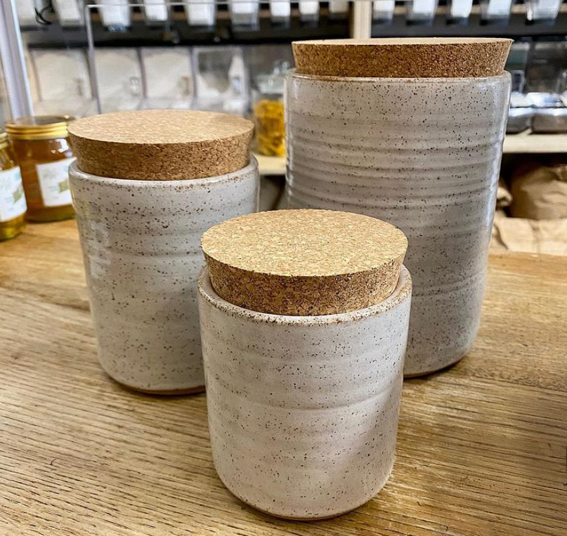 Storage Jars in Large, Medium and Small by Buird Pottery