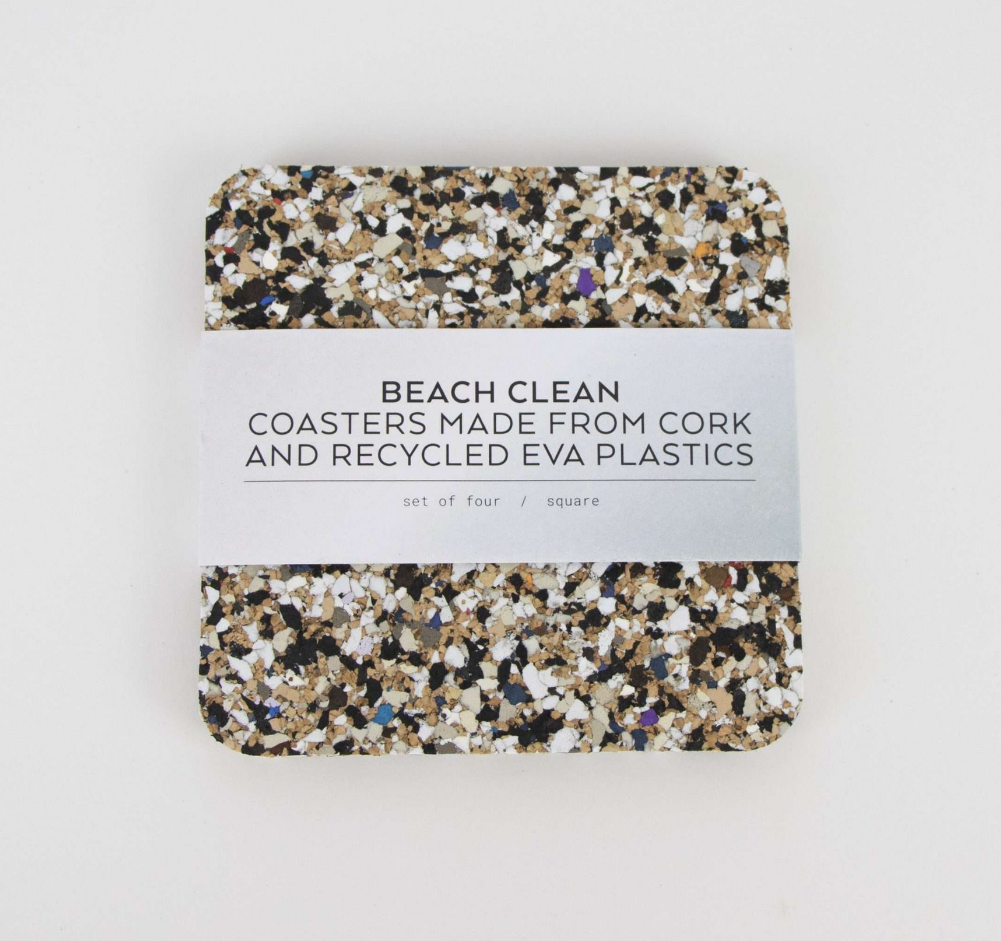 Beach Clean Coasters Square - Set of 4 by Liga
