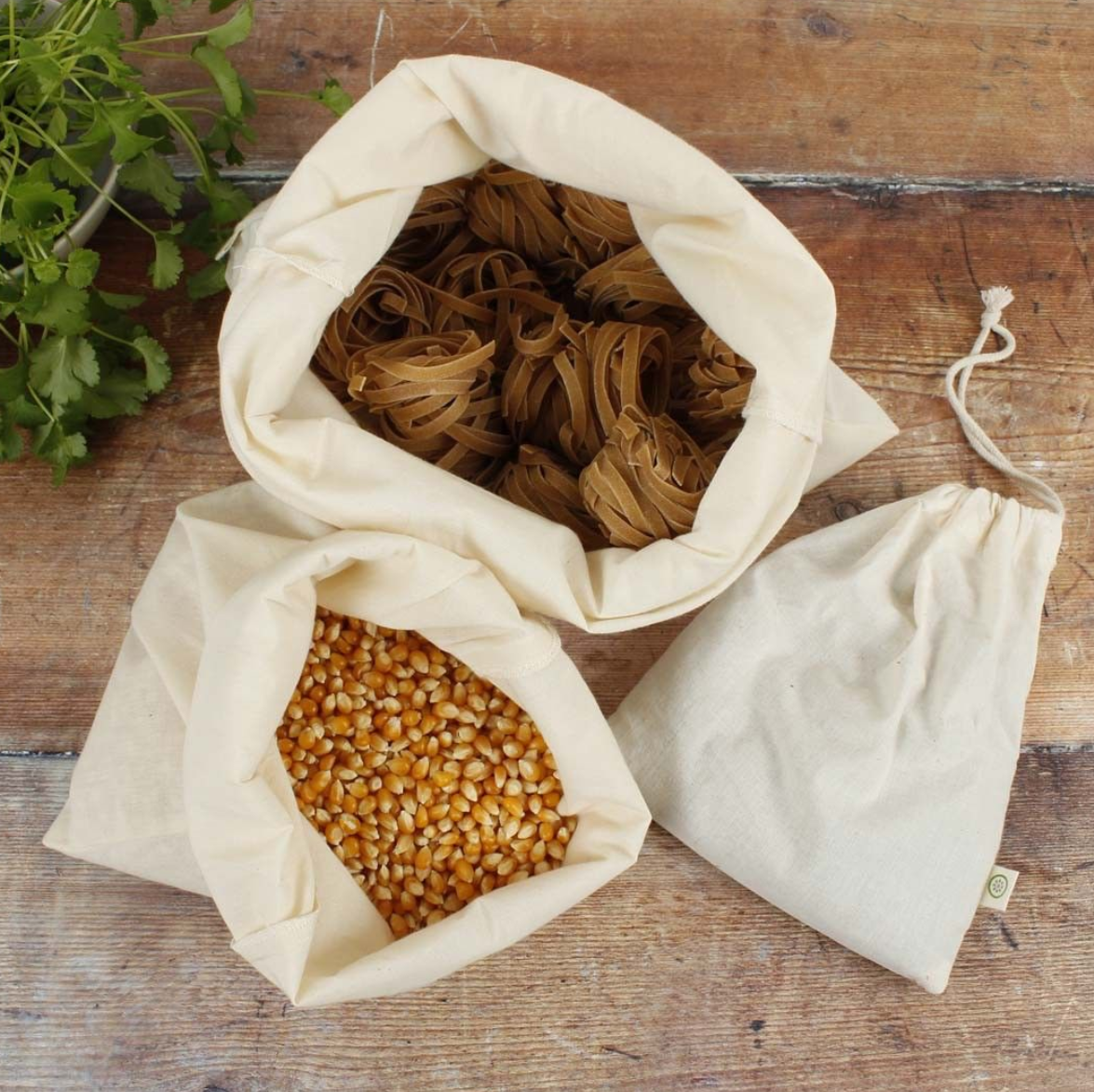 3 Pack Recycled Cotton Produce Bag SGP034