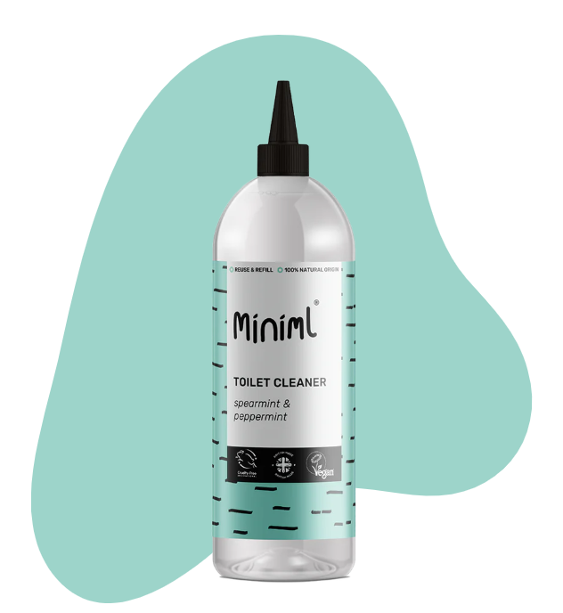 READY FILLED Toilet Cleaner in plastic safety capped bottle 1 litre by Miniml