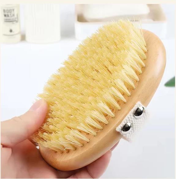 Natural Beechwood Body Exfoliating Brush, Eco Plastic Free Body Exfoliator by Re:gn