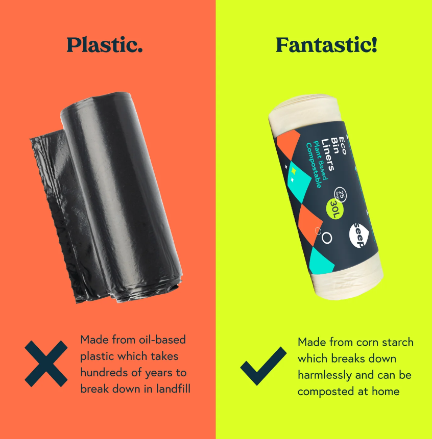 Compostable Bin Liners (50L) 25 Bags per Roll by SEEP