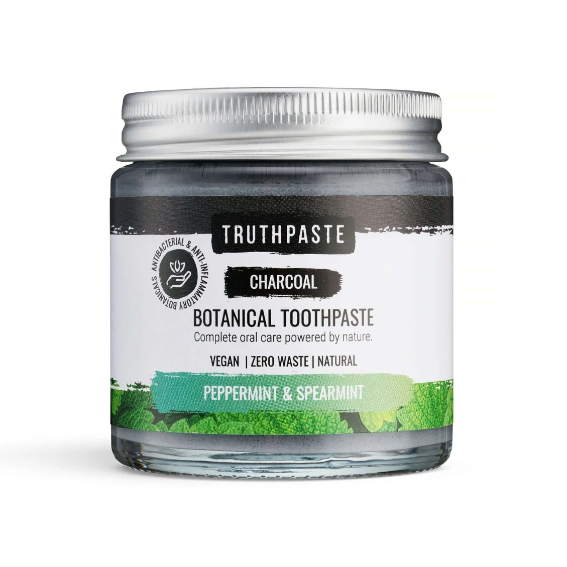 Charcoal: Peppermint & Spearmint Toothpaste (100ml) by Truthpaste
