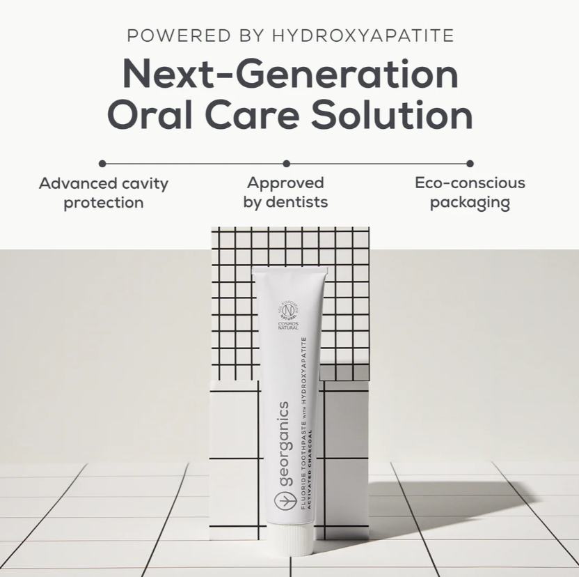 Toothpaste TUBE with Hydroxyapatite - Activated Charcoal (120ml) by Georganics