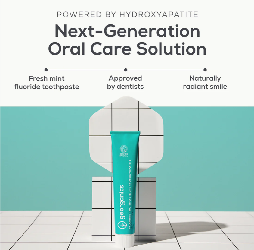 Toothpaste TUBE with Hydroxyapatite - Fresh Mint (120ml) by Georganics
