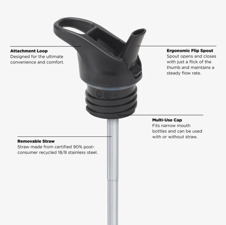 KK Classic Water Bottle Flip Cap - 800ml - in various colours by Klean Kanteen