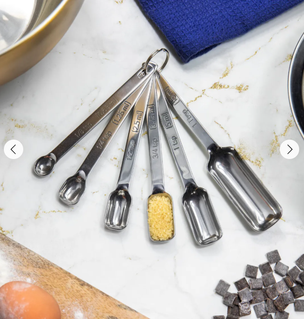 Measuring Spoon Set of 6 - stainless steel - by Masterclass