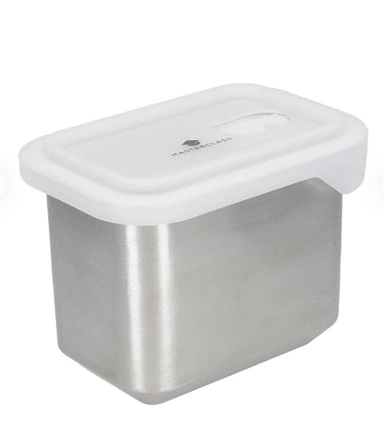 1000ml Stainless Steel Food Storage Container with Lid - by Masterclass