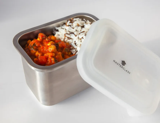 1000ml Stainless Steel Food Storage Container with Lid - by Masterclass