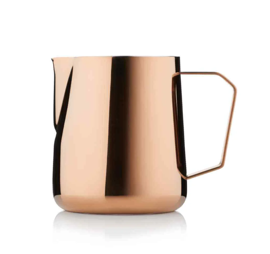 Barista Pro Pitcher - 400ml - Brushed Steel and Rose Brass