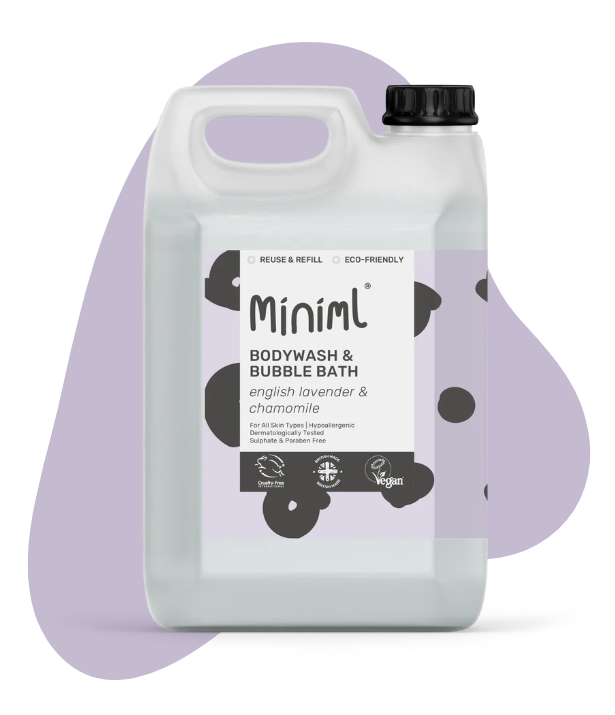 READY FILLED Body wash / Bubblebath in 5l container - various scents by Miniml
