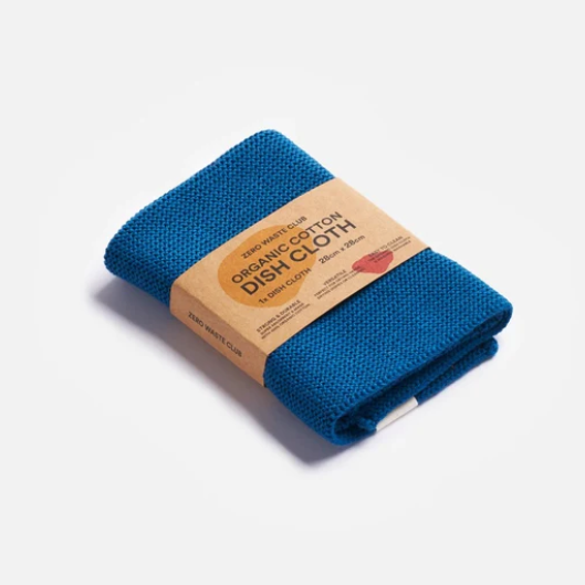 Organic Cotton Dish Cloth - various colours by Zero Waste club
