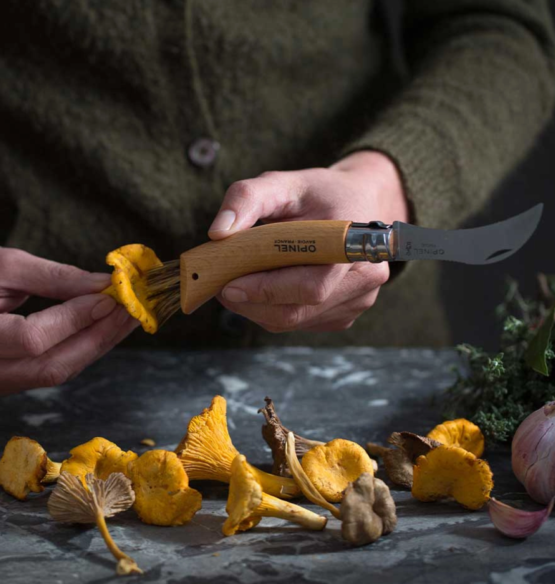 N°08 Mushroom Knife - Stainless Steel - by Opinel