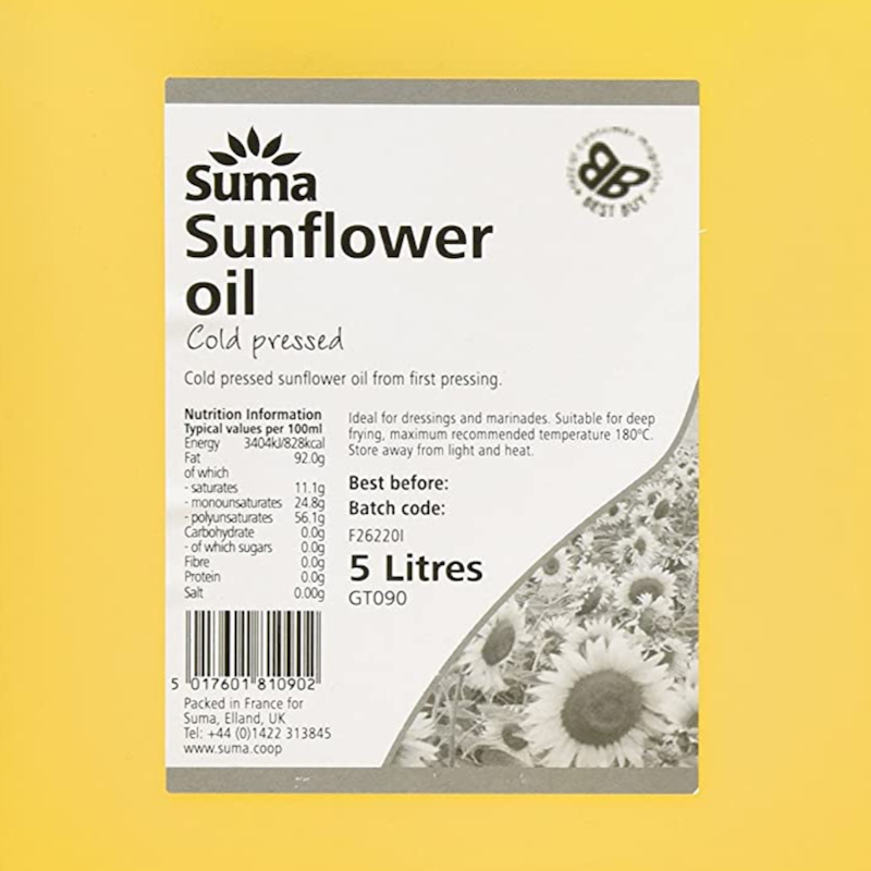 Oil - Sunflower, Cold Pressed