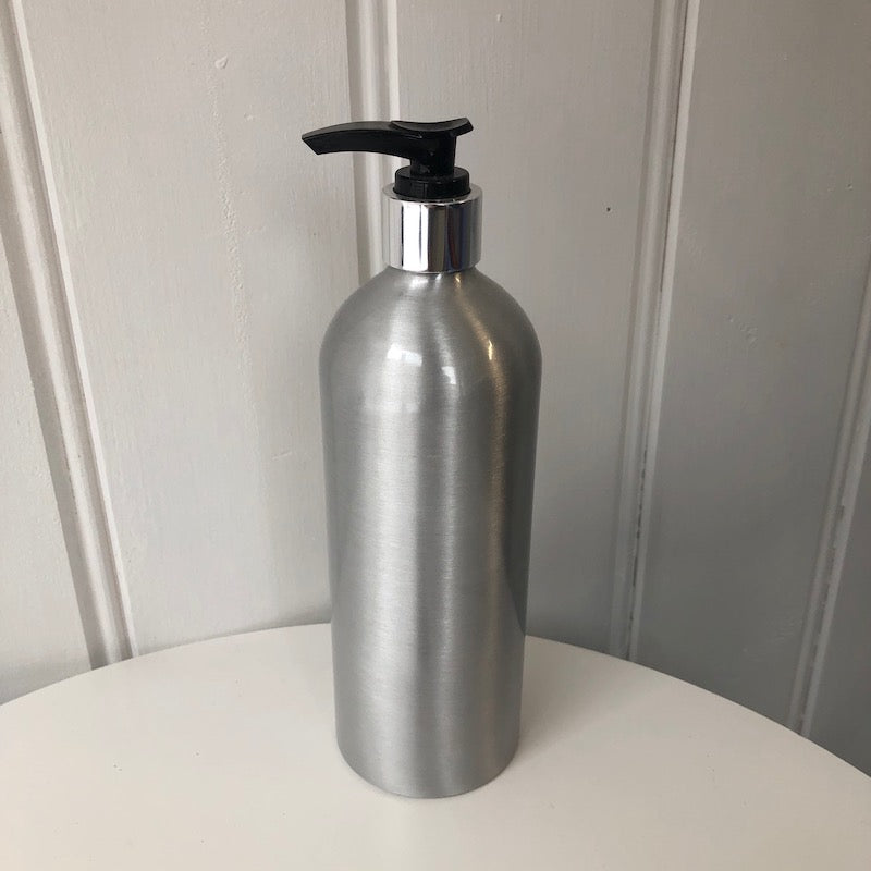 Aluminium 500ml bottle w/pump