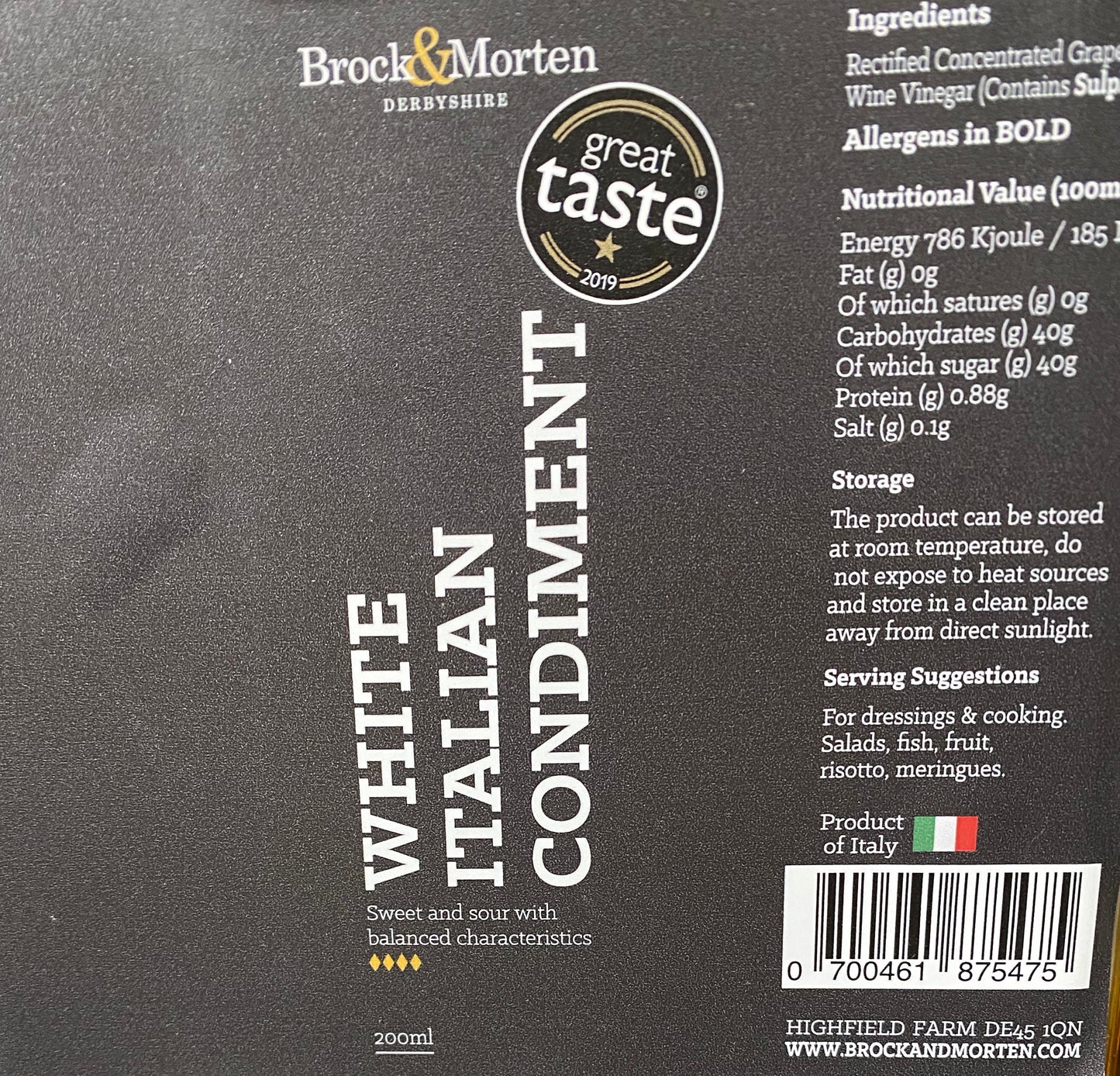 White Balsamic Vinegar by Brock & Morten