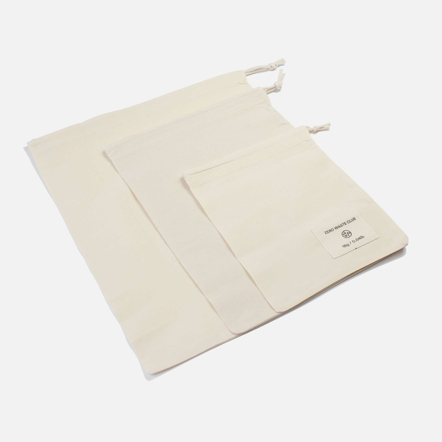 3 Organic Cotton Bags ZWC