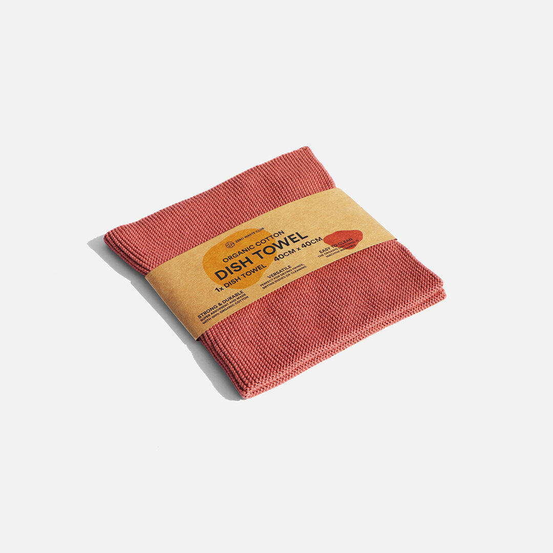 Organic Cotton Dish Towel - various colours - Zero Waste Club