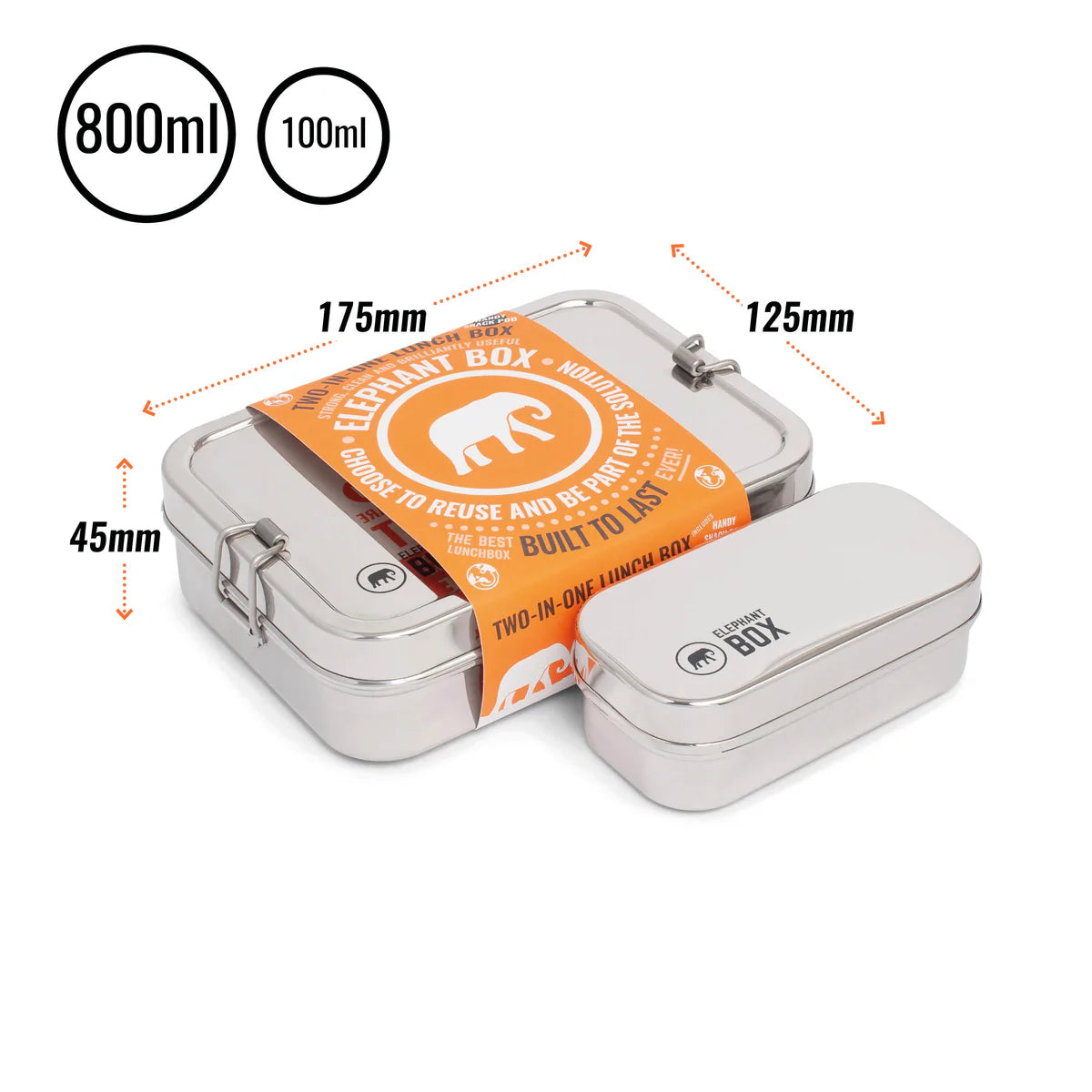 Lunch Box 2 in 1 Elephant Box