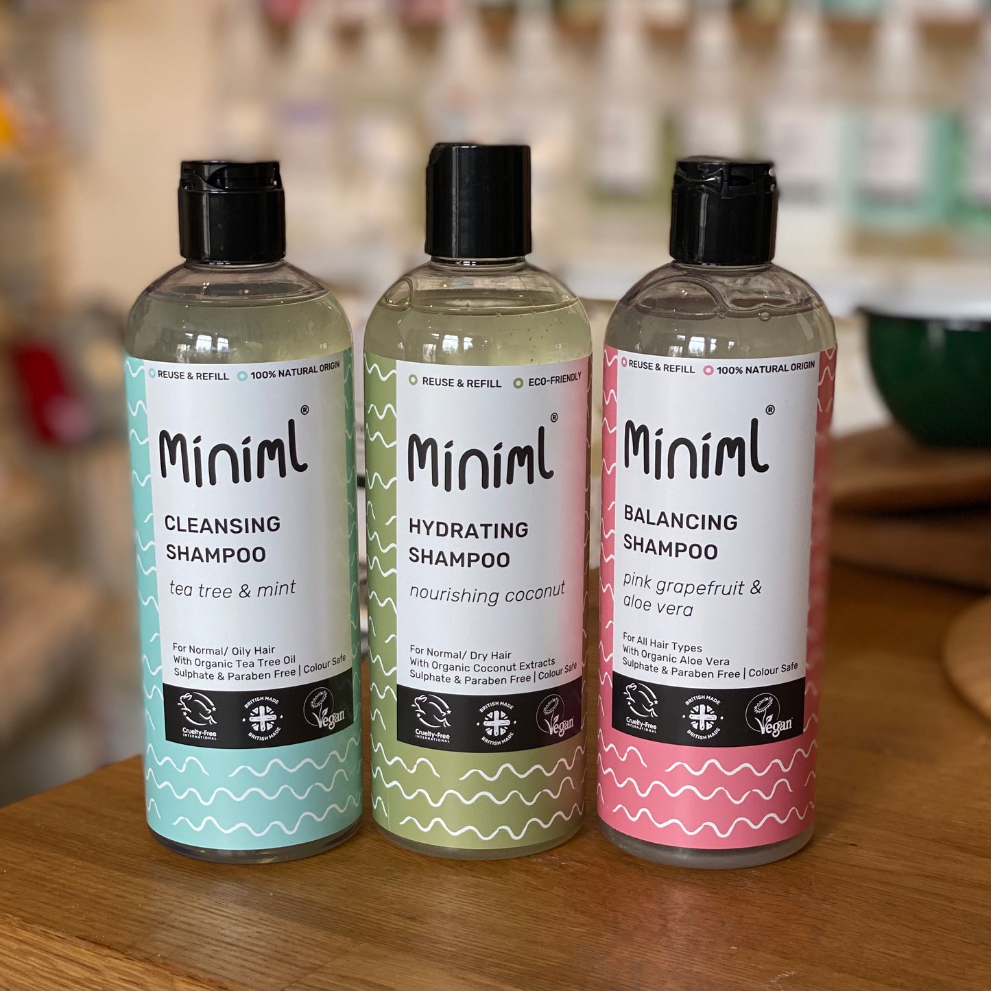 READY FILLED Shampoo in PET bottle - various scents - 500ml by Miniml