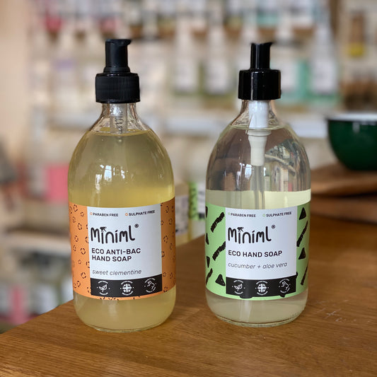 READY FILLED 500ml Glass Bottle Hand Soap  - 2 Scents by Miniml