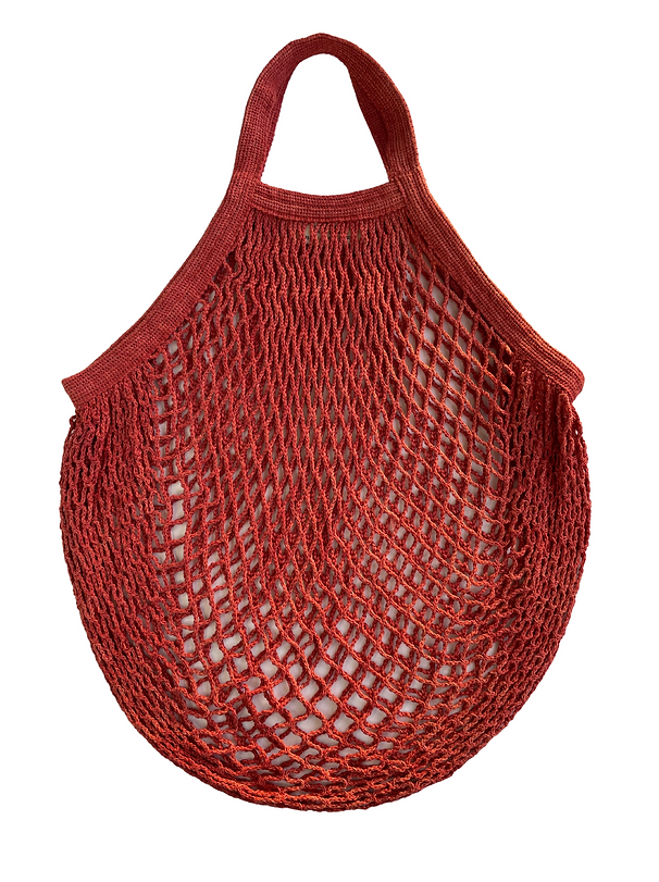Turtle ORGANIC Botanical Dyes Cotton String Bag - Short Handles