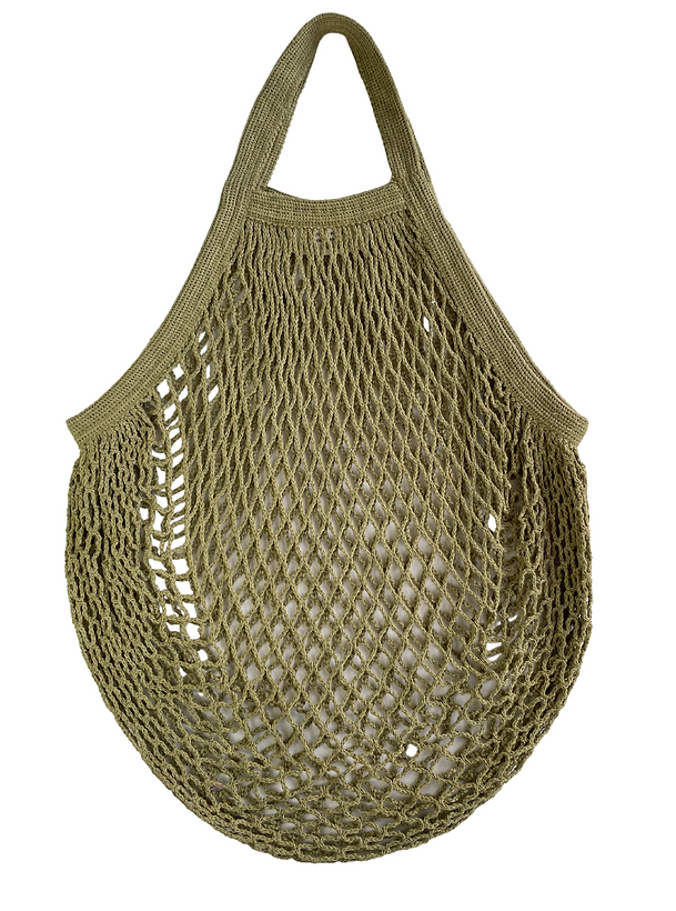 Turtle ORGANIC Botanical Dyes Cotton String Bag - Short Handles