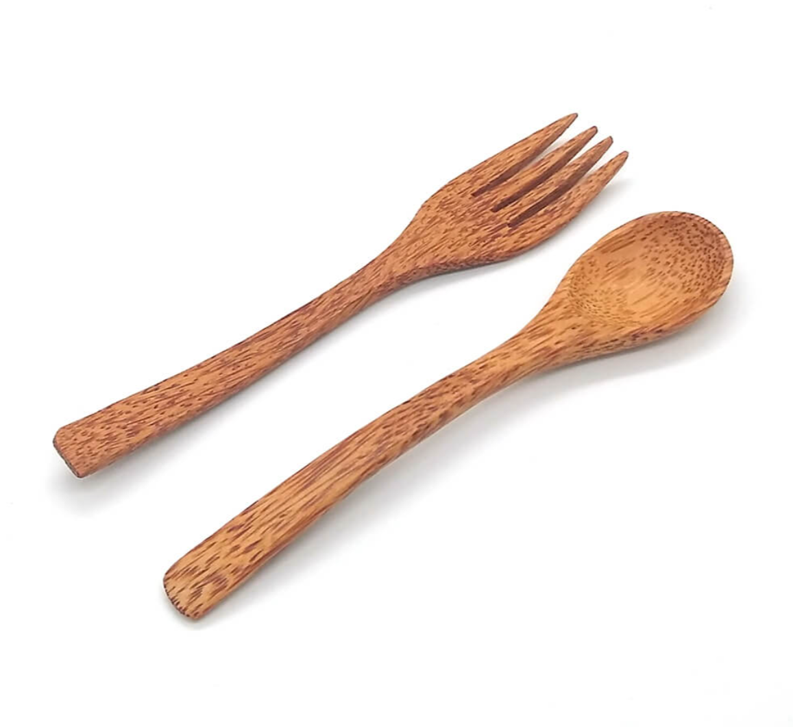 Coconut WOOD Spoon & Fork