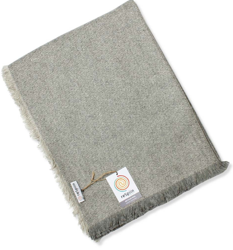 Recycled Wool Throw – Dove