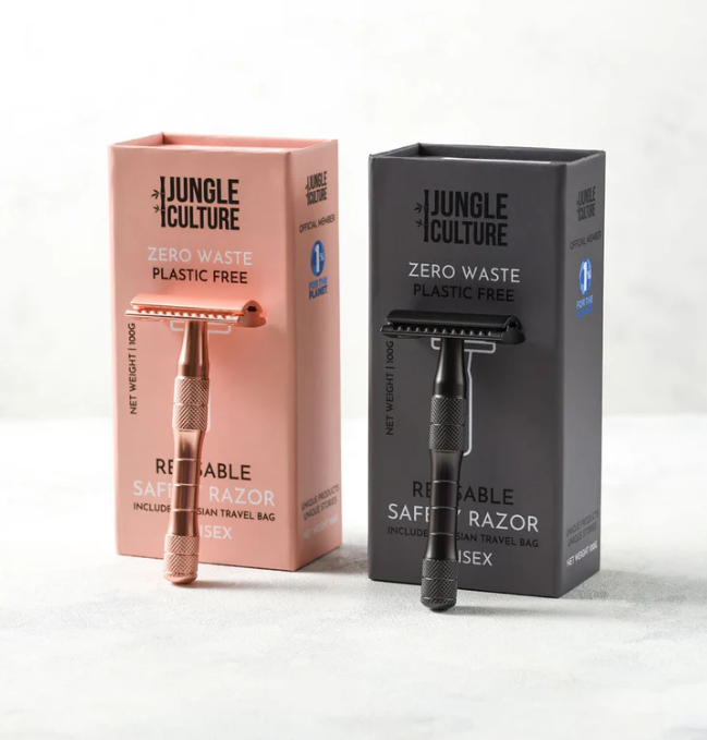 Jungle Culture Safety Razor - Rose Gold or Metallic Black