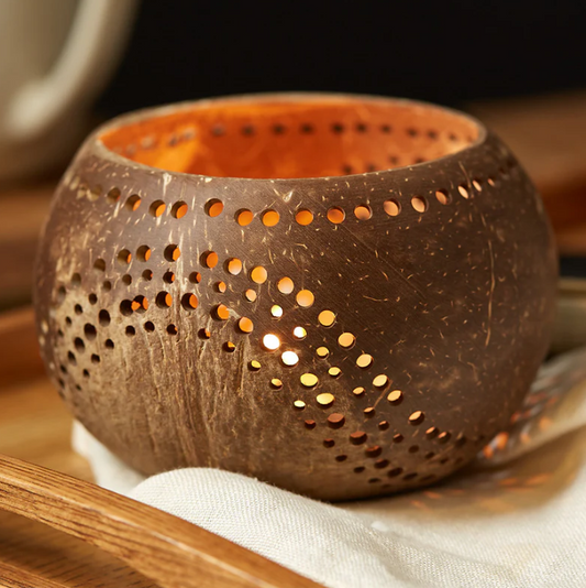 Jungle Culture Coconut Shell Tealight Holder