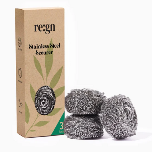 Stainless Steel Scourers - 3 Pack by Re:gn