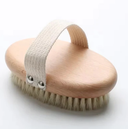 Natural Beechwood Body Exfoliating Brush, Eco Plastic Free Body Exfoliator by Re:gn
