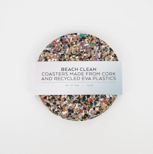 Beach Clean Coasters Round - Set of 4 by Liga