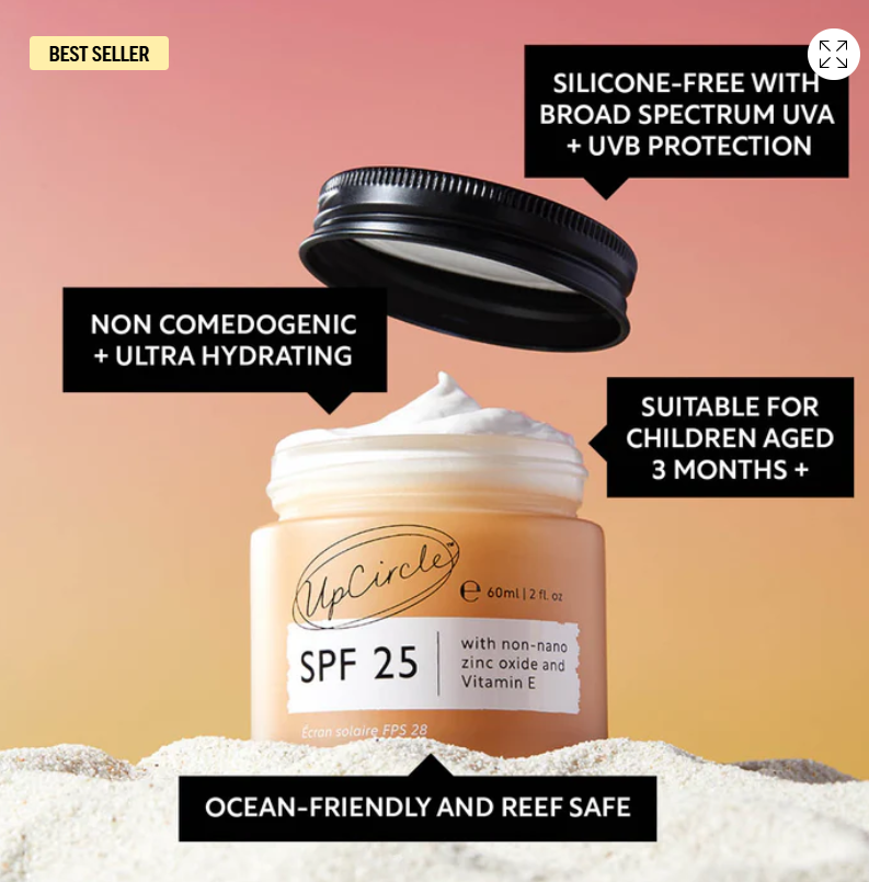 UpCircle SPF 25 Mineral Sunscreen 60ml