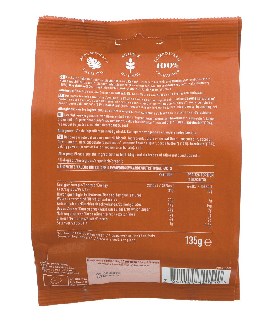 Organic Chocolate Biscuits in various flavours by Rhythm