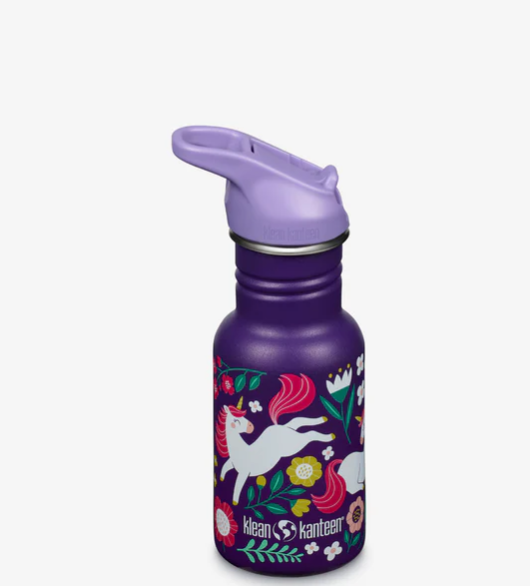Kid Kanteen Single Wall Bottle with Flip Cap - 355ml - in various designs by Klean Kanteen