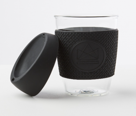 Neon Kactus Glass Coffee Cup - 340ml by Eco Living