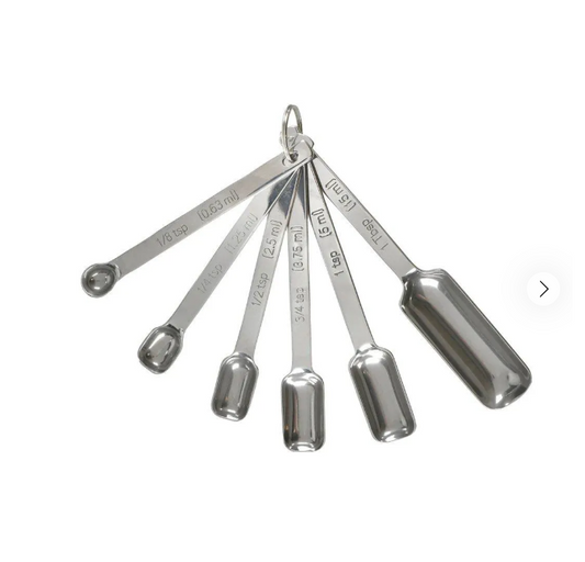 Measuring Spoon Set of 6 - stainless steel - by Masterclass