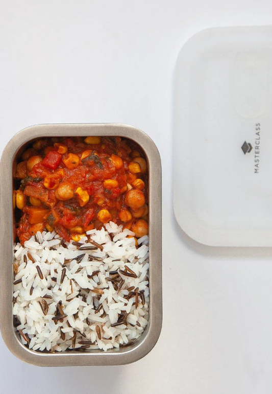 1000ml Stainless Steel Food Storage Container with Lid - by Masterclass