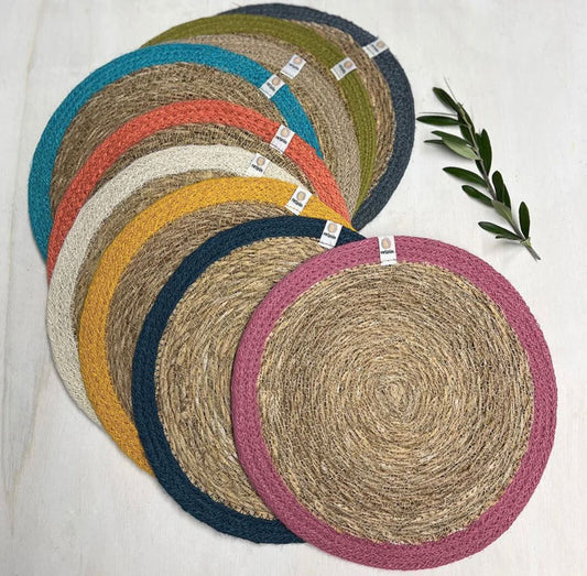 Seagrass & Jute Tablemats in various colours by Respiin