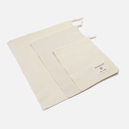 ORGANIC Cotton Produce Bags - Set of 3