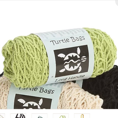 Turtle ORGANIC Cotton String Bag - Long Handles